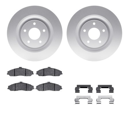 DYNAMIC FRICTION CO 4512-46083, Geospec Rotors with 5000 Advanced Brake Pads includes Hardware, Silver 4512-46083